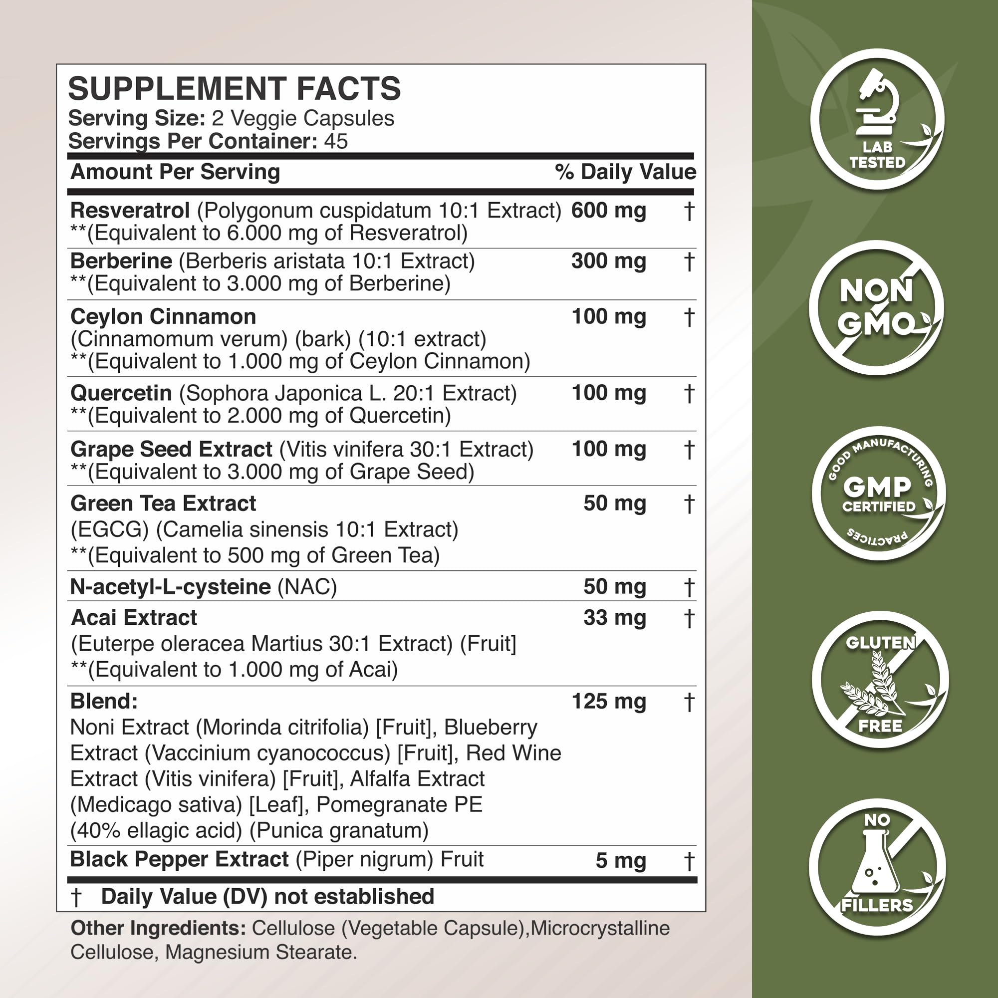 Gade Nutrition Acai Berry supplement bottle rich in nutrients for wellness.