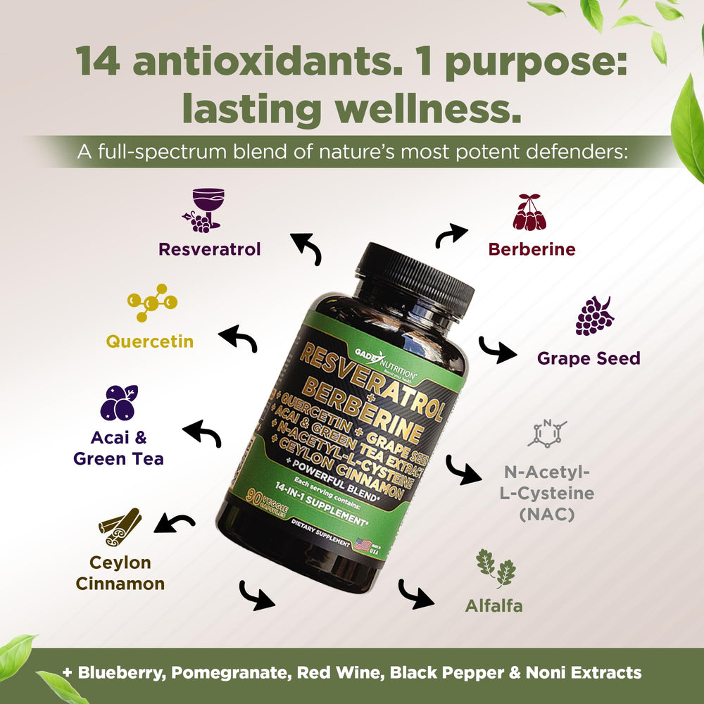Gade Nutrition Green Tea Extract capsules promote vitality and focus.