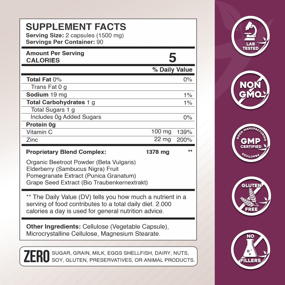 Gade Nutrition Hero Beets elderberry imagery suggests antioxidant-rich daily wellness