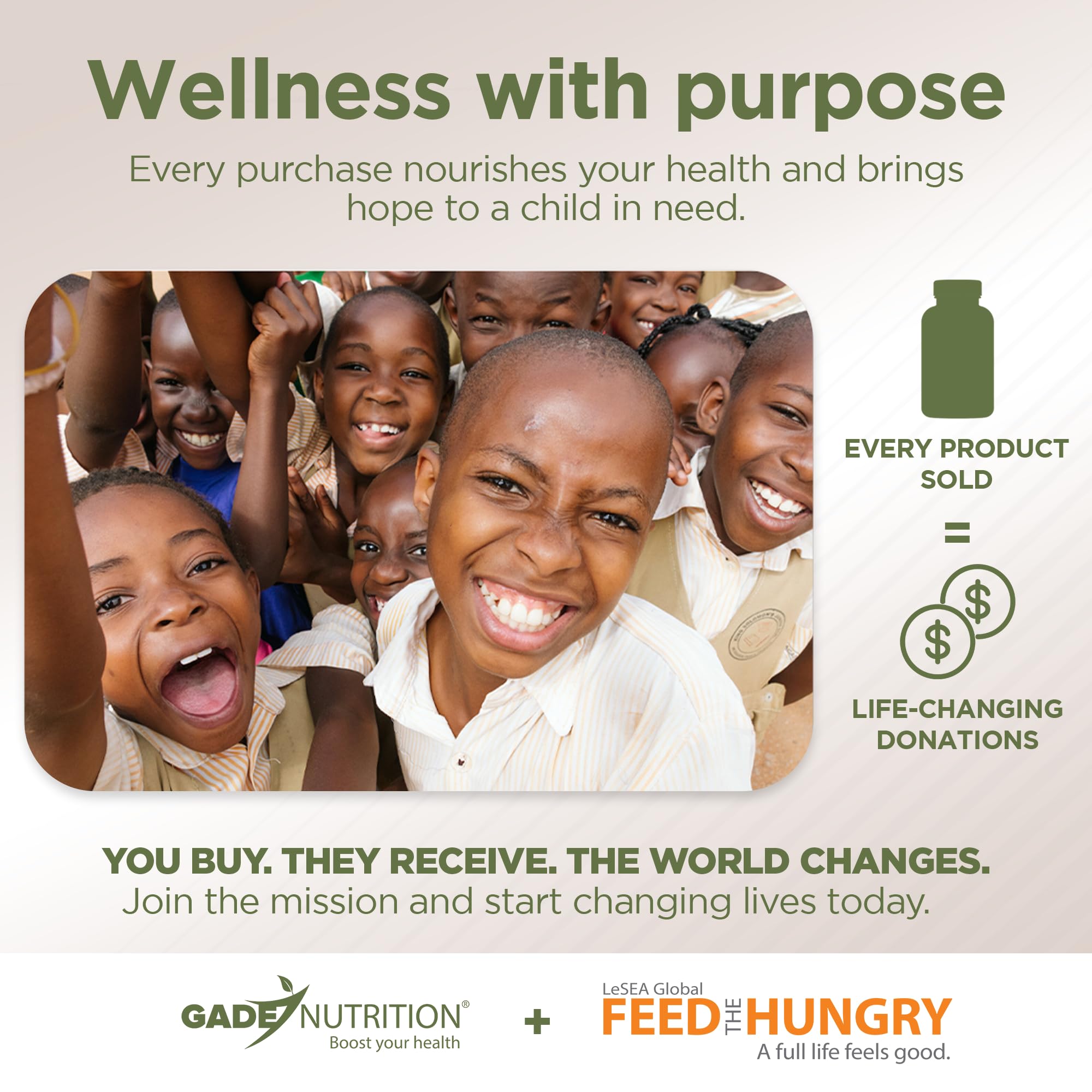 GADE NUTRITION Product packaging on display reinforces premium wellness
