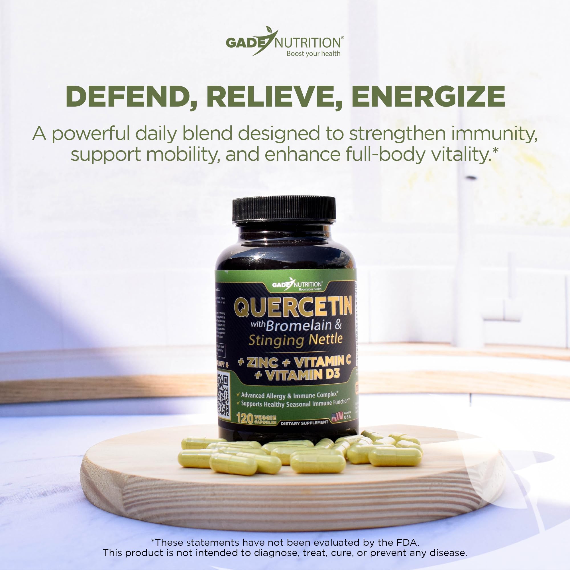 GADE Nutrition Quercetin 2-month supply concept image