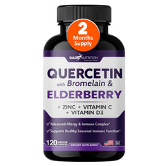 Gade Nutrition Quercetin with Bromelain & Elderberry bottle supports daily immune balance