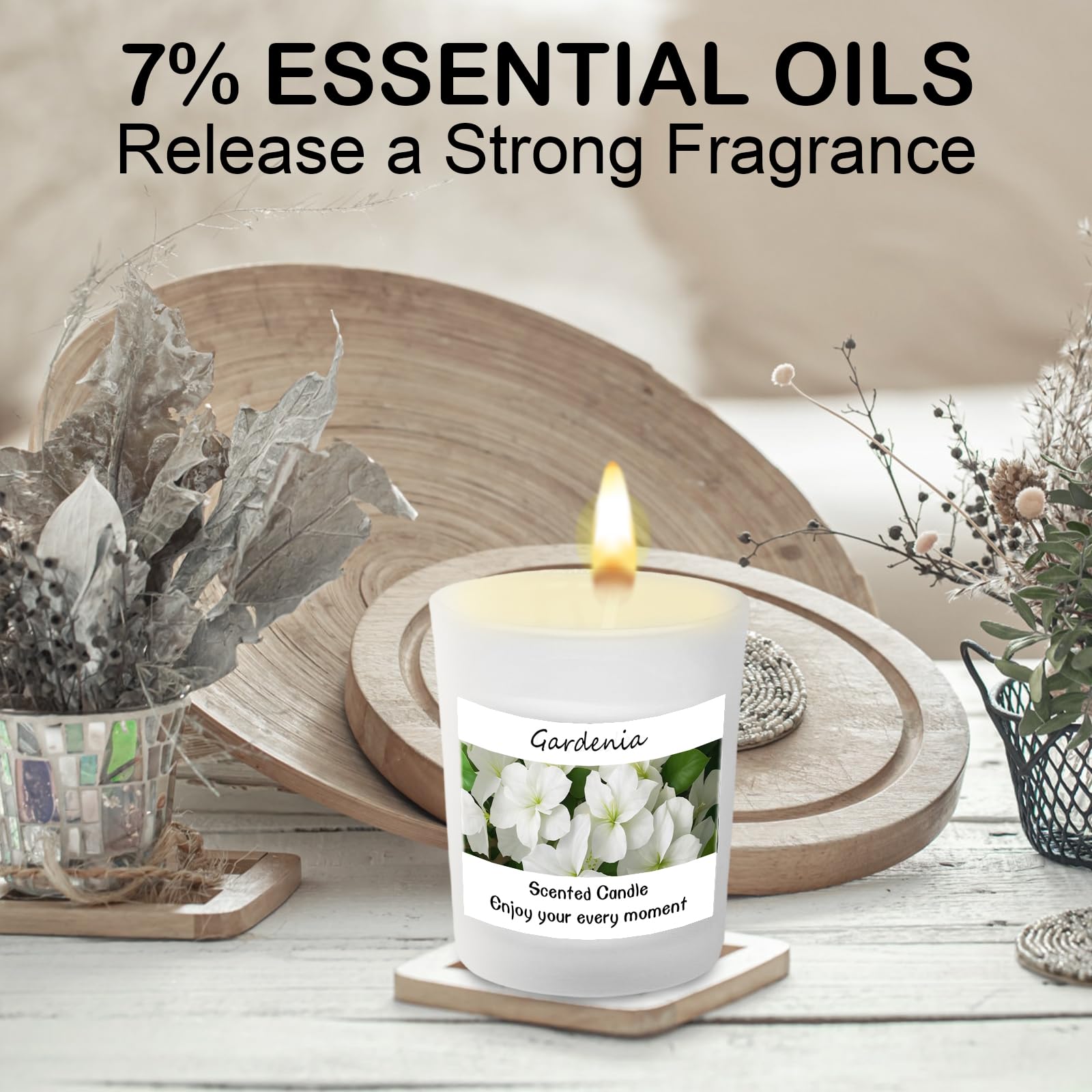 Gadojuewo frosted glass candle for chic home decor accent.