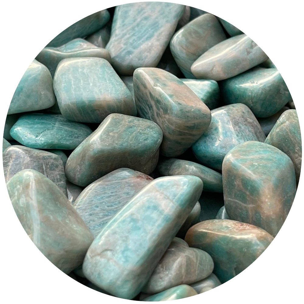 GAF TREASURES amazonite tumbled stones ready for meditation and grounding