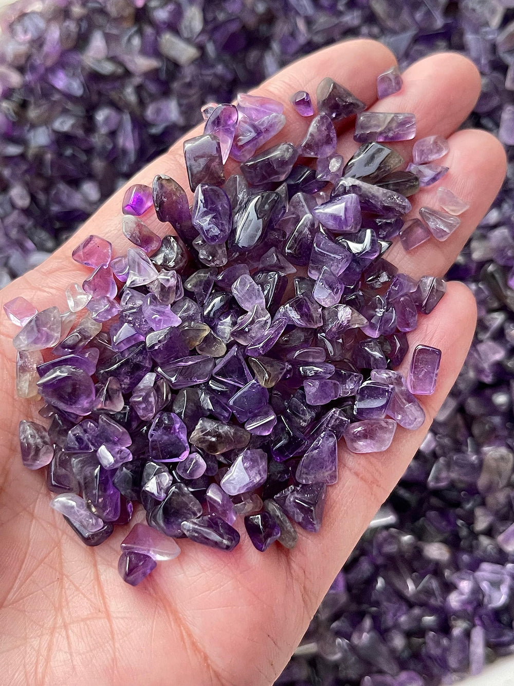 GAF TREASURES amethyst chips bulk 0.5 lb for crafting