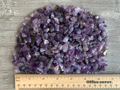 GAF TREASURES Amethyst chips closeup showcasing natural sparkle for decor and crafts.