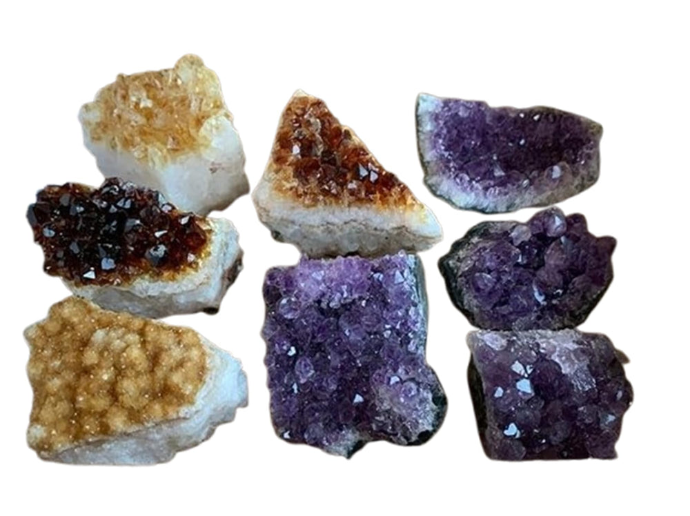 GAF TREASURES amethyst druzy cluster front view for display and gifting appeal.