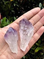 GAF TREASURES three-pack amethyst points with natural shapes for grid layouts.