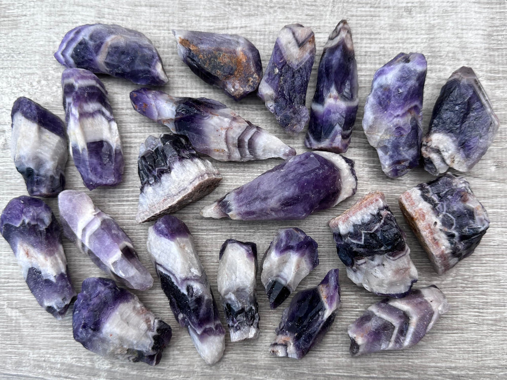 GAF TREASURES Amethyst rough display stone showing texture and color variety for shelves