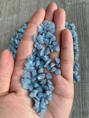 Angelite Chips sized 4mm-8mm from GAF TREASURES for easy crafting