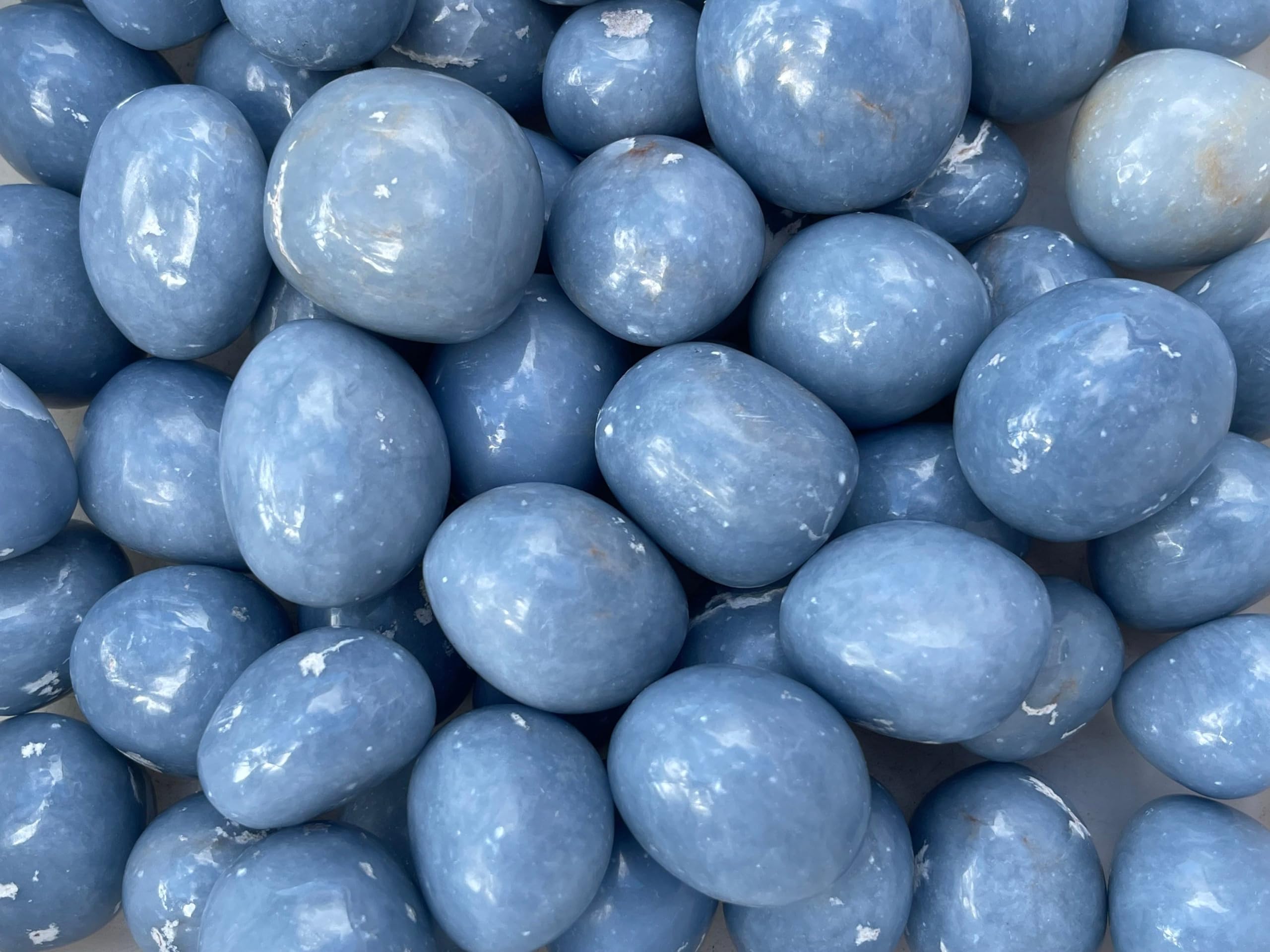 GAF TREASURES Angelite stone for Reiki and energy work