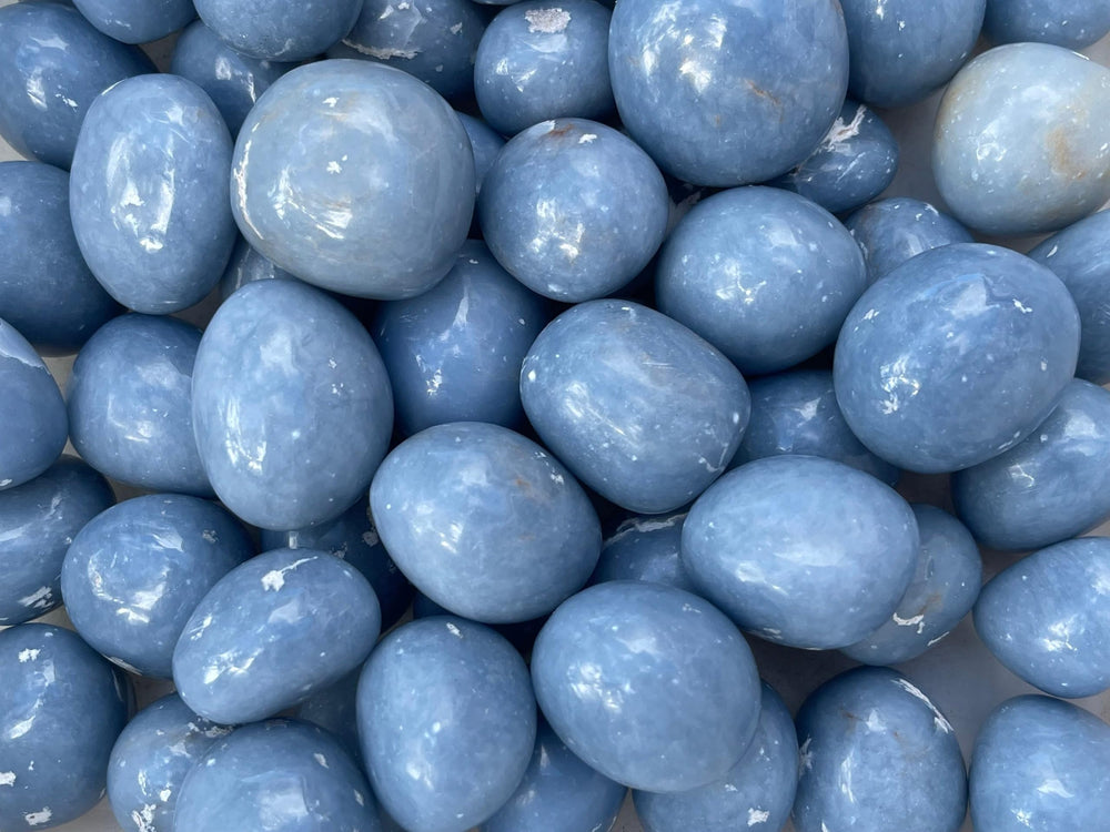 GAF TREASURES Angelite stone for Reiki and energy work