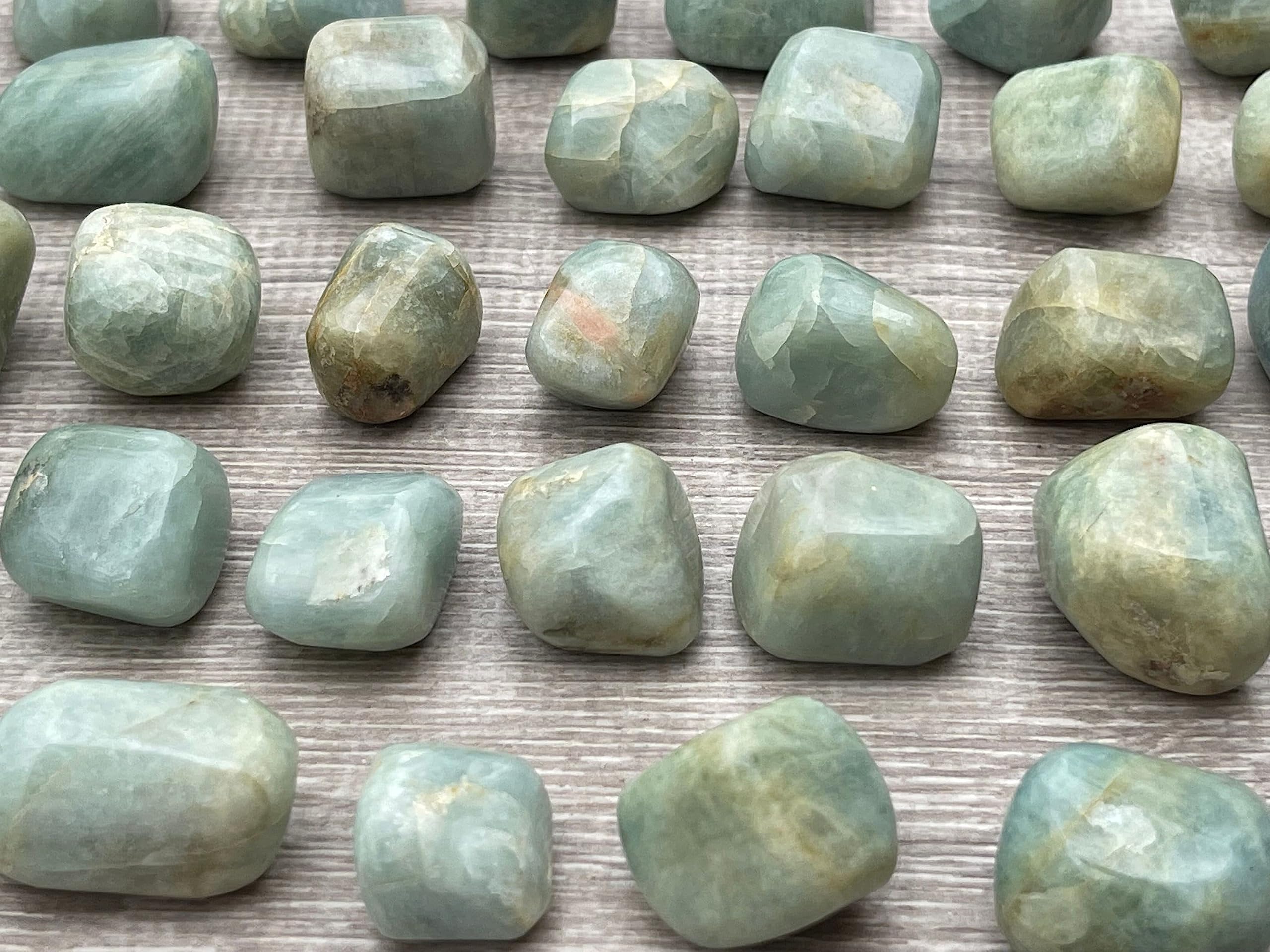 GAF TREASURES aquamarine stones in pocket for on-the-go energy moments.