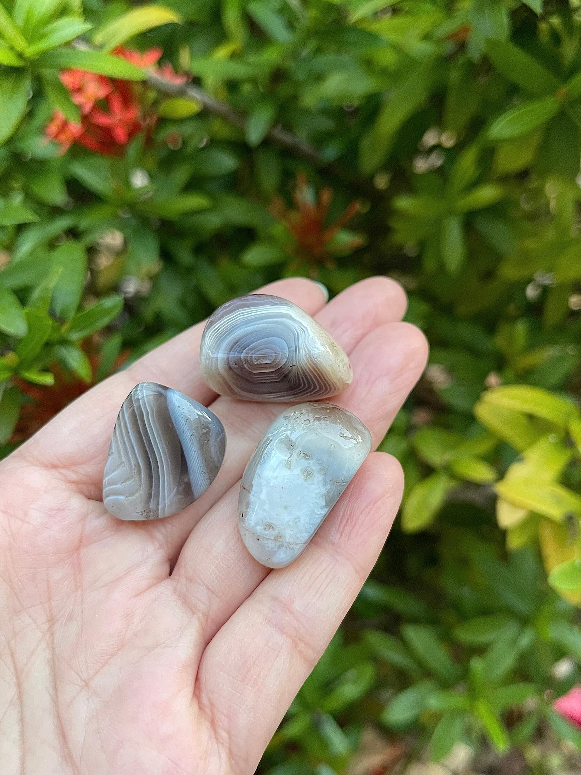 GAF TREASURES Botswana Agate grade A quality stones with smooth finish.