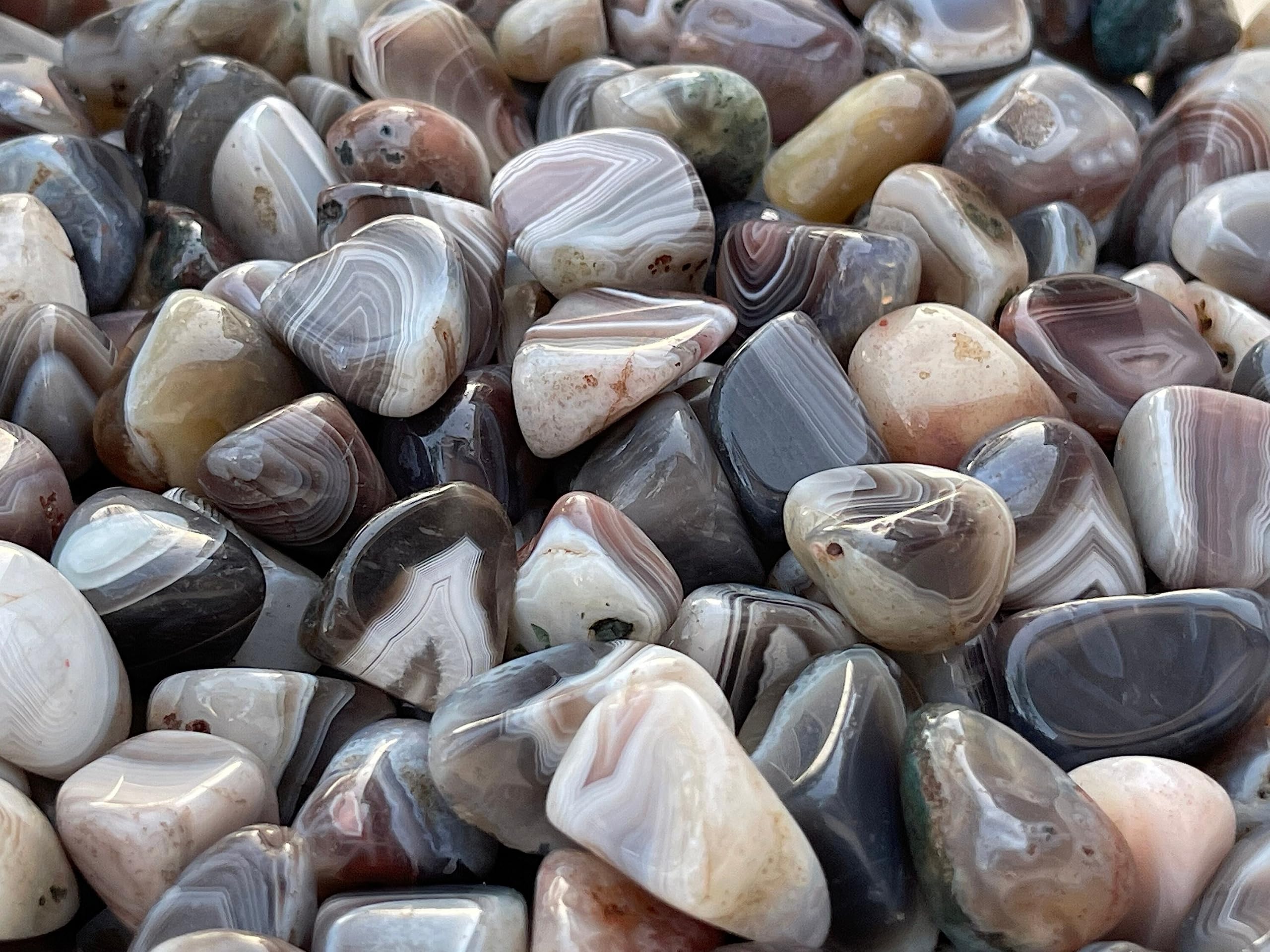 GAF TREASURES Botswana Agate varied colors and patterns for unique gemstone collection.