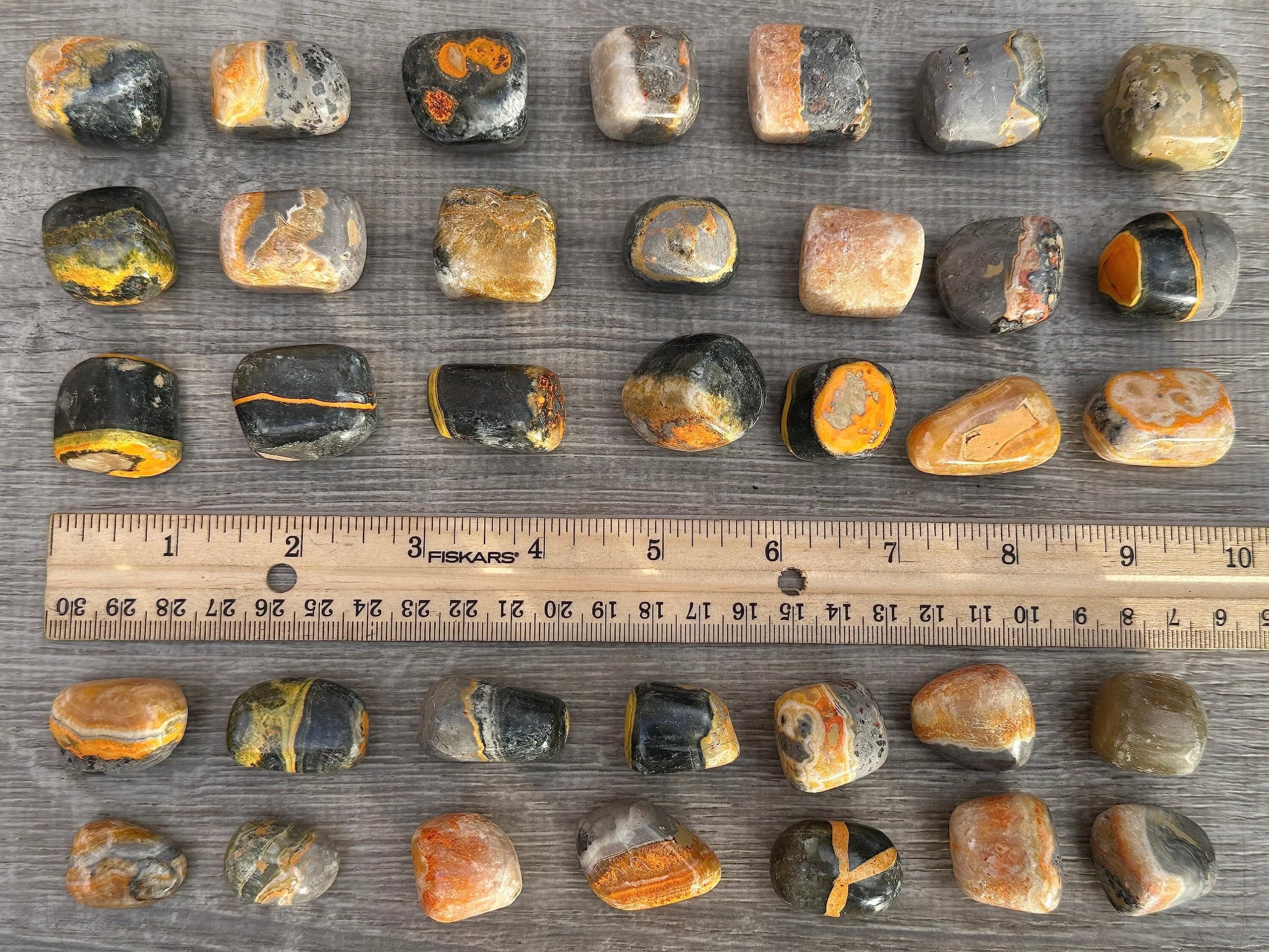 GAF Treasures Bumble Bee Jasper stones offer natural variety in pattern and color.