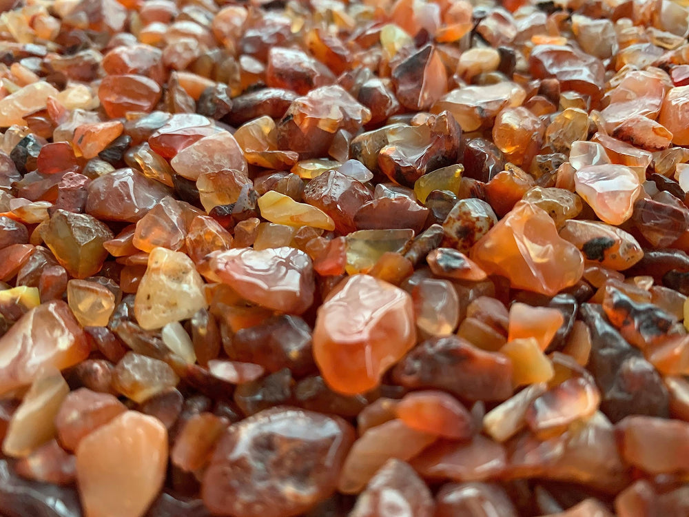 GAF TREASURES carnelian chips in jewelry making ideas and beads.