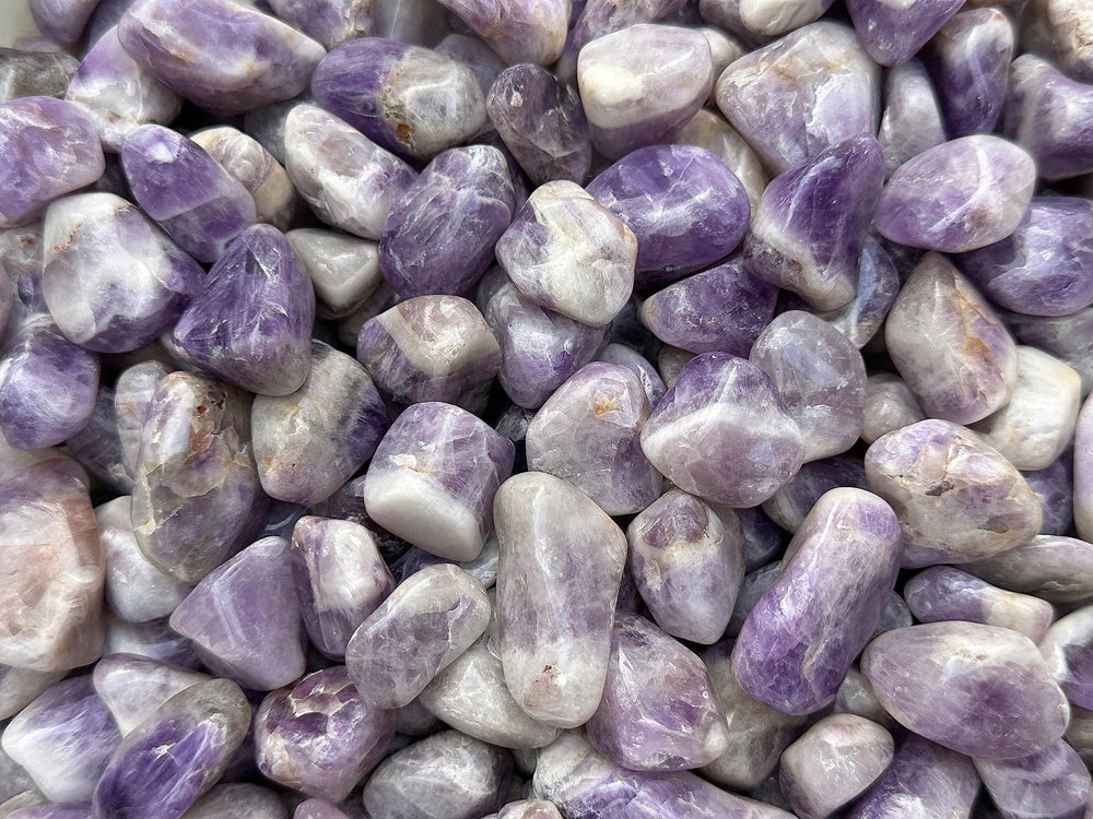 GAF Treasures chevron amethyst stones for Reiki-inspired meditation sessions
