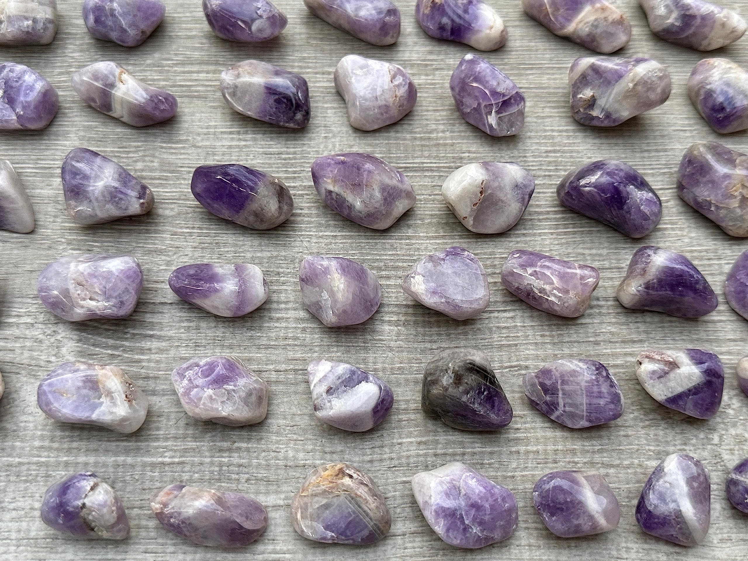 GAF Treasures natural chevron amethyst stones with varied shapes and colors