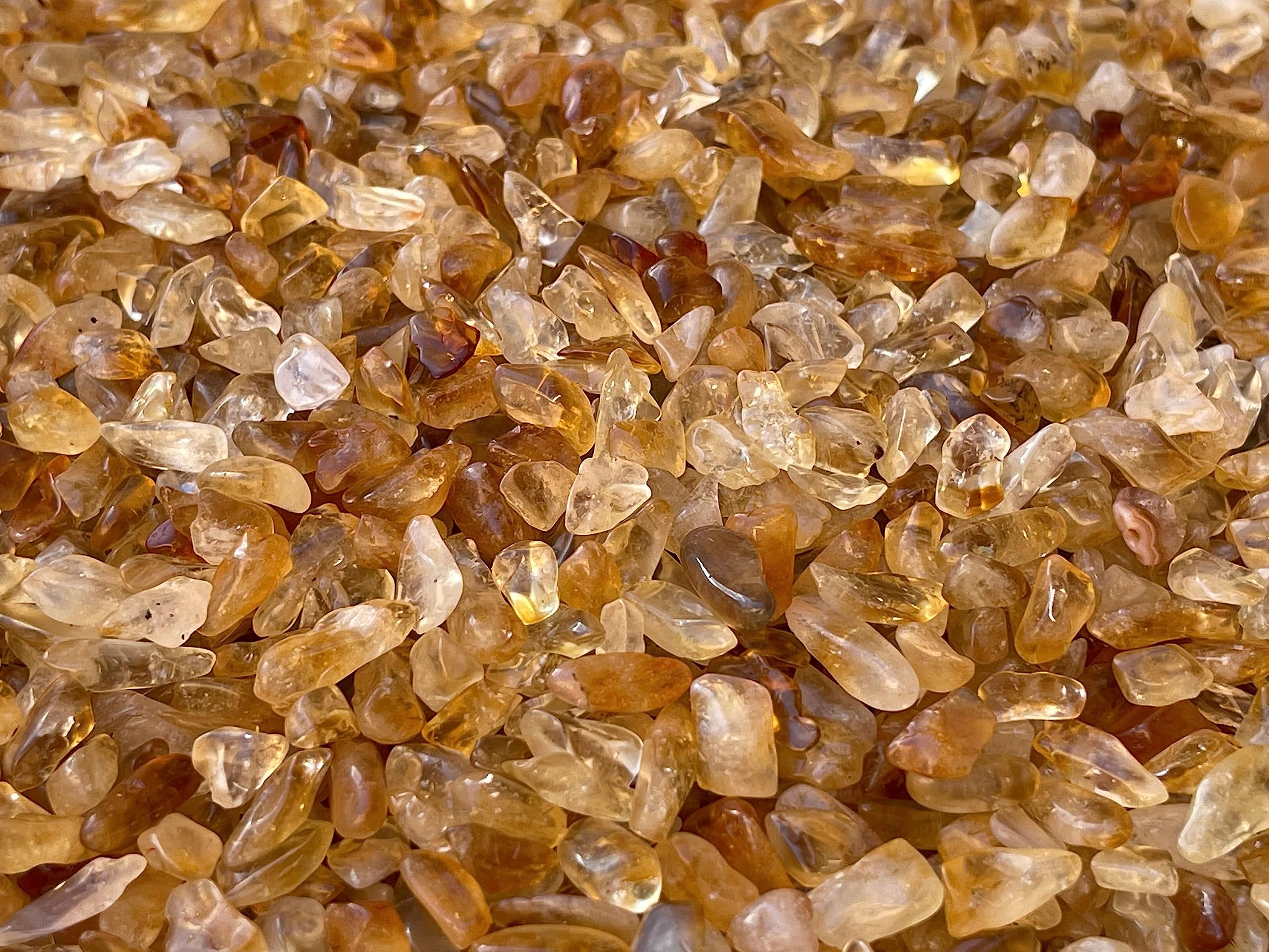 GAF TREASURES Citrine chips suitable for orgonite and home decor.
