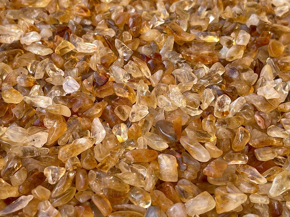 GAF TREASURES Citrine chips suitable for orgonite and home decor.