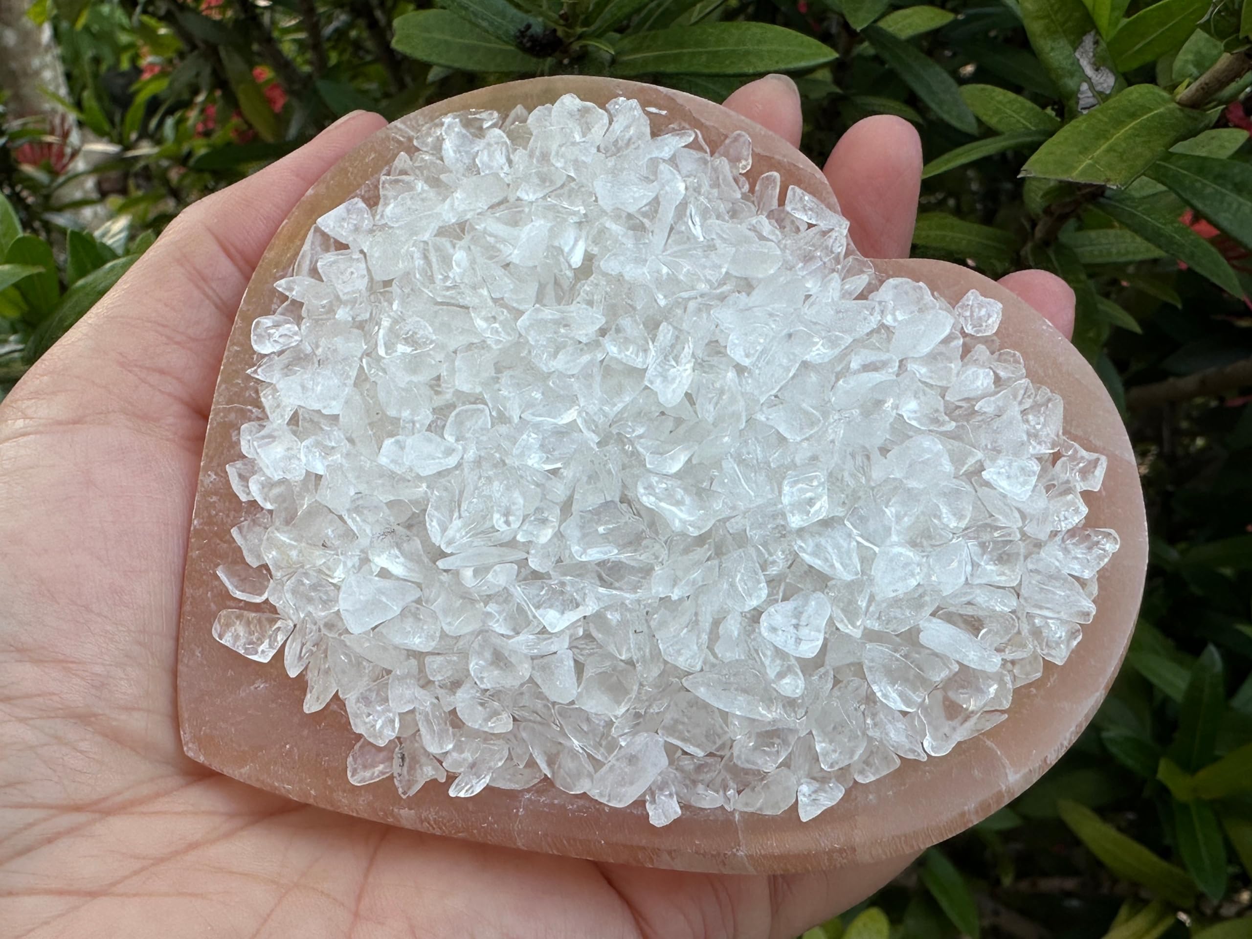 GAF TREASURES clear quartz chips educational visuals for learning natural minerals.
