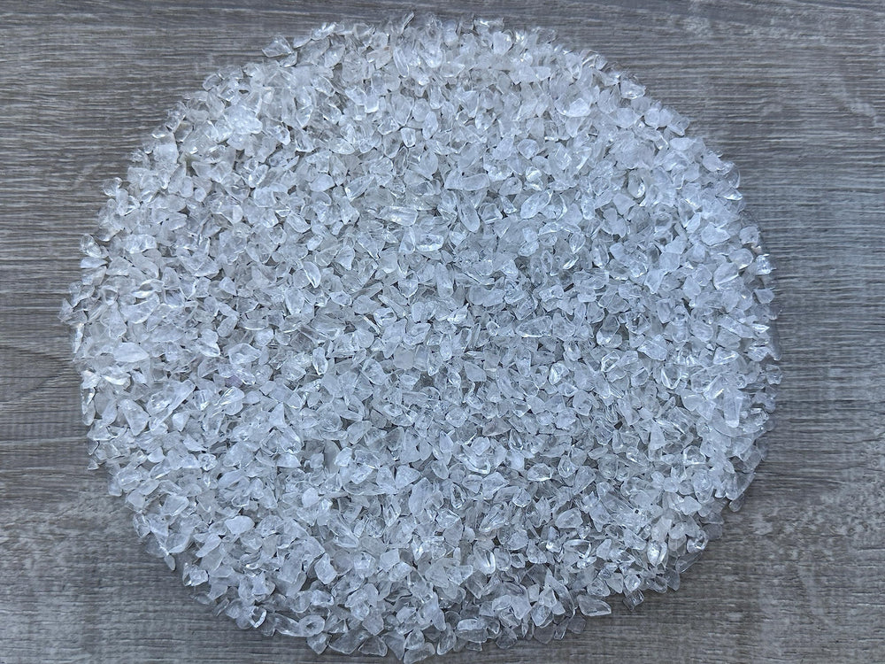 GAF TREASURES clear quartz chips mini stones for jewelry making and decorative accents.