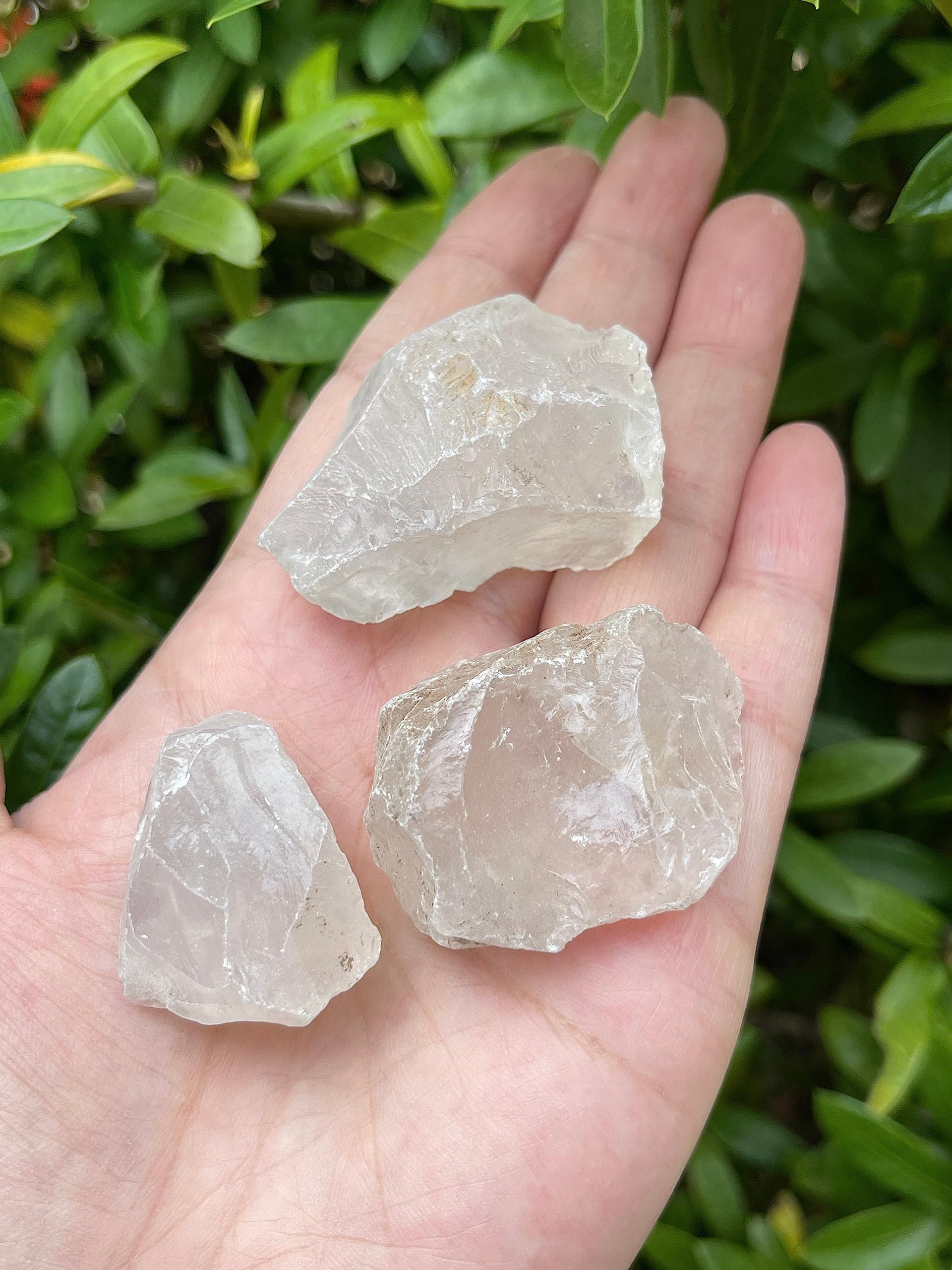 GAF TREASURES Clear Quartz rough size reference 1-2 inches for cabbing and tumbling