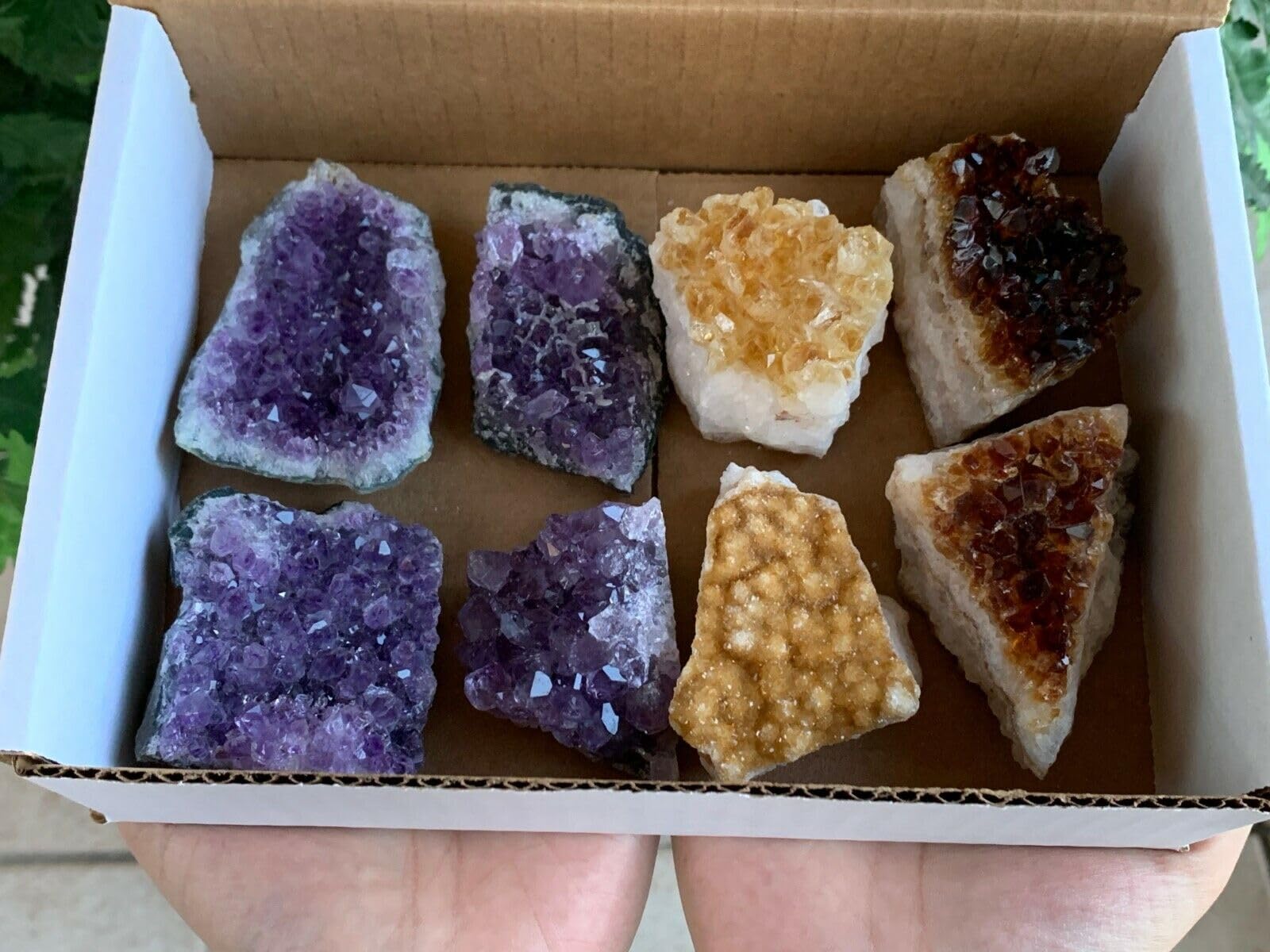 GAF TREASURES collection box inside view reveals organized crystal set.