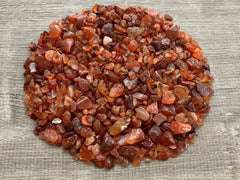 GAF TREASURES crushed undrilled carnelian chips ideal for DIY projects.