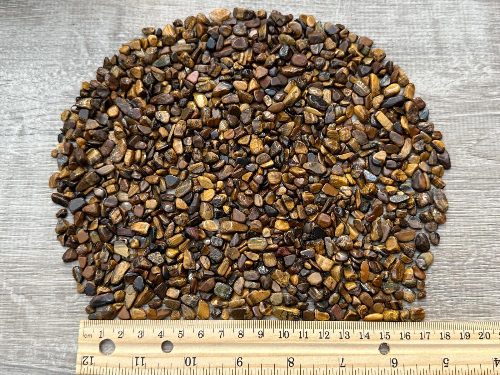 GAF TREASURES bulk tiger eye chips pack ideal for large-scale art