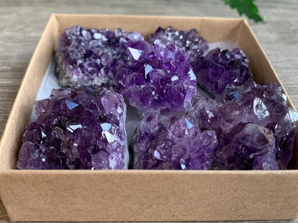 GAF TREASURES Deep purple amethyst pieces from Uruguay ideal for desk or shelf accents.