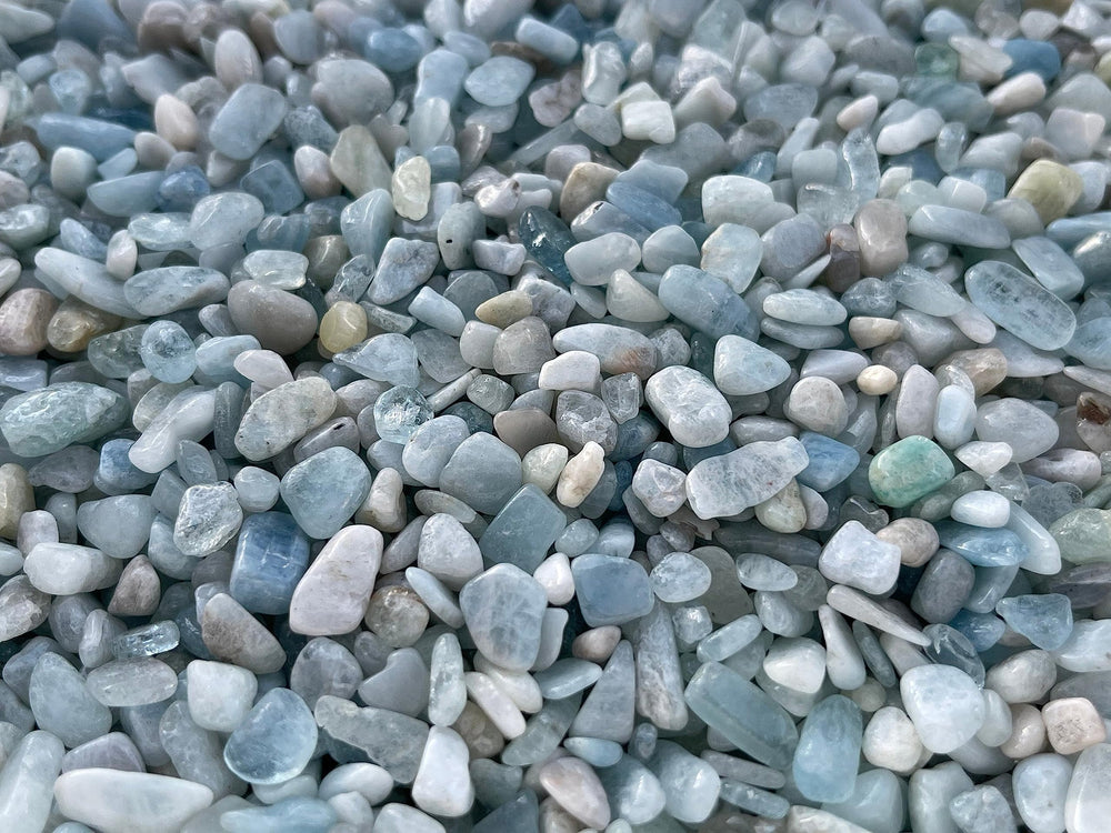 GAF Treasures eco-friendly packaging for aquamarine chips.