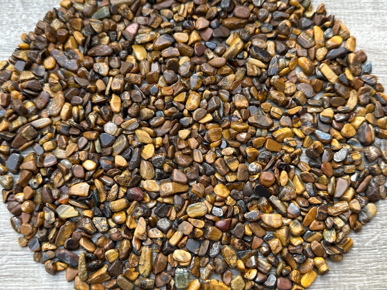 GAF TREASURES jewelry making tiger eye chips with smooth edges