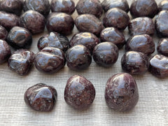 GAF TREASURES Garnet Palm Stone portable grounding companion for on the go calm