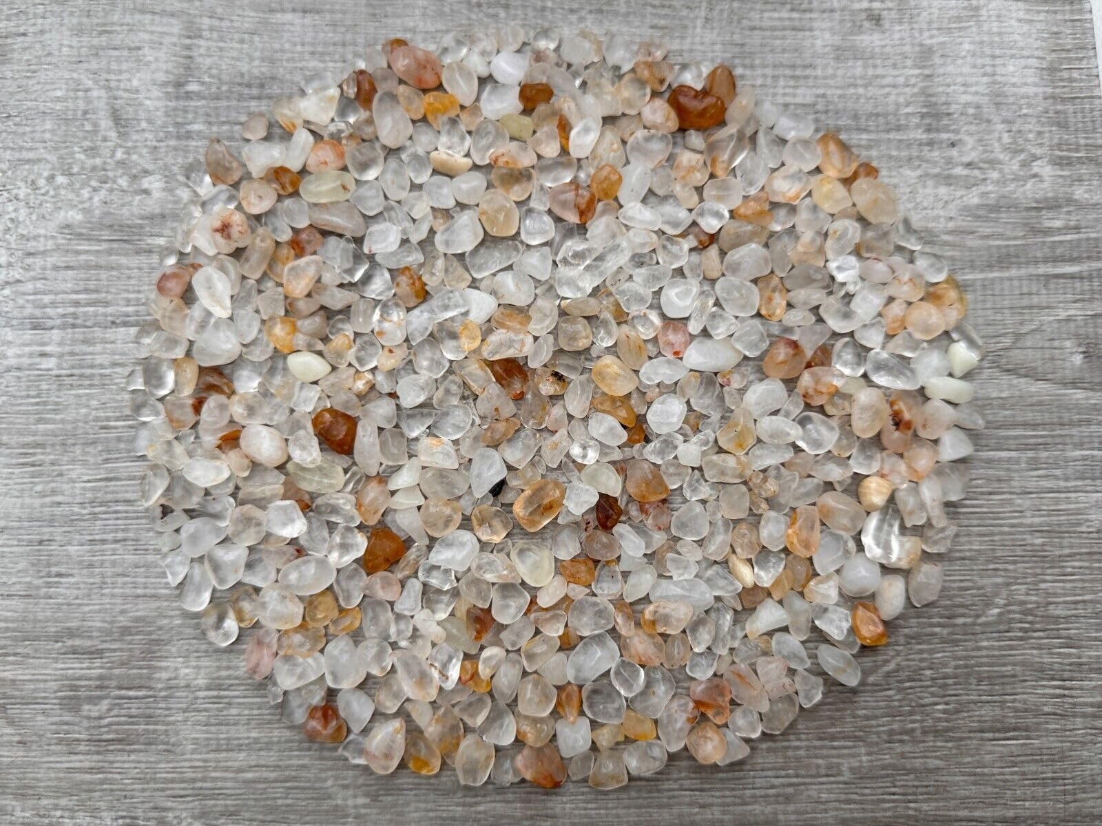 GAF TREASURES Golden Healer Quartz Chips, 6-12mm, ideal for crafts and decorative accents.
