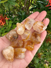 GAF Treasures Golden Healer Quartz tumbled stone promotes balanced energy