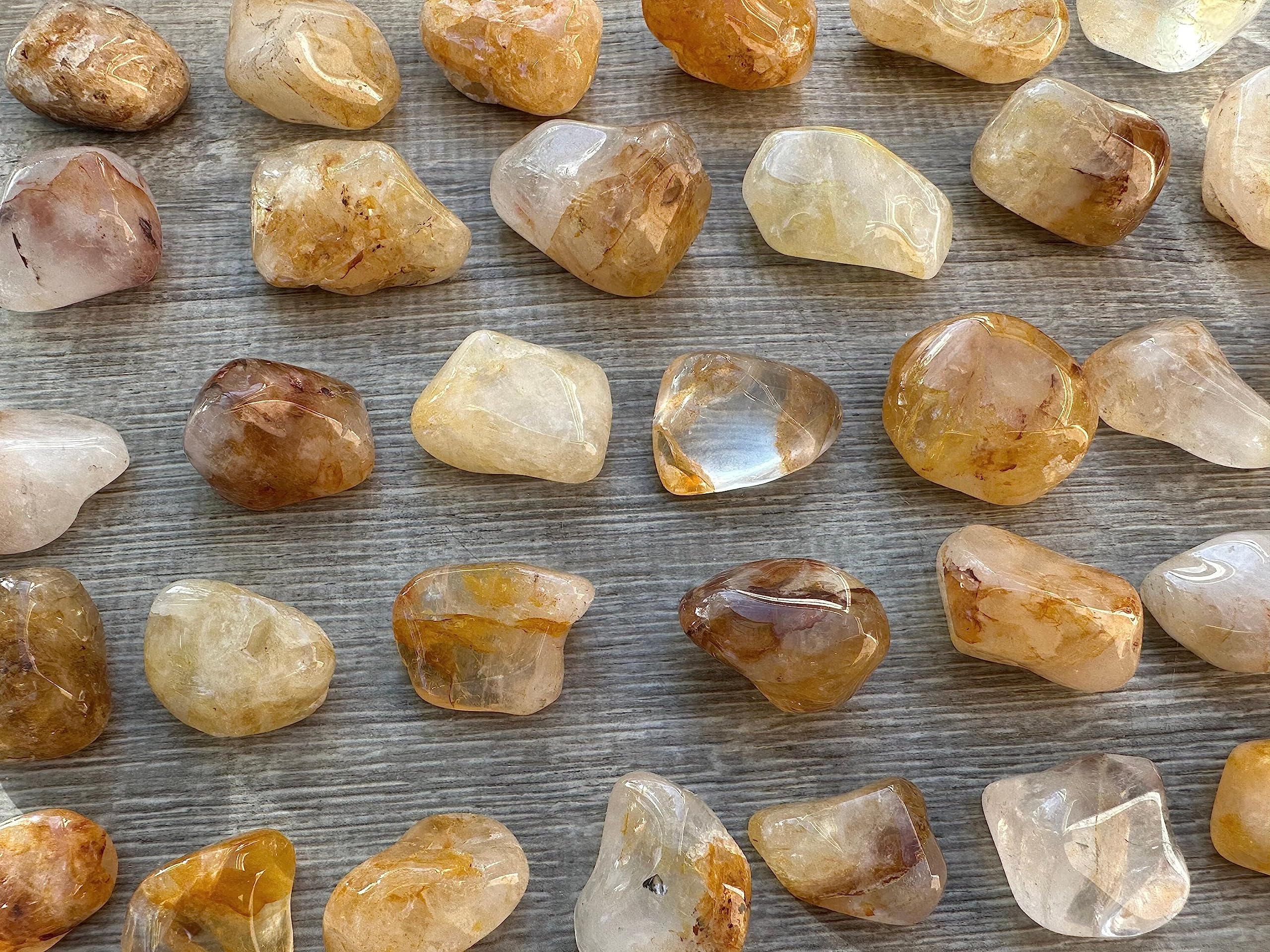 GAF Treasures Golden Healer Quartz tumbled stone for pocket carry and focus