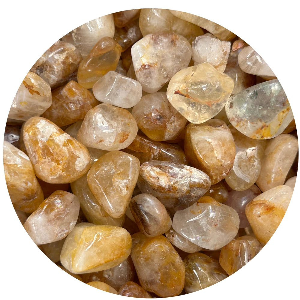 GAF TREASURES Golden Healer Quartz tumbled stones for meditation and energy work