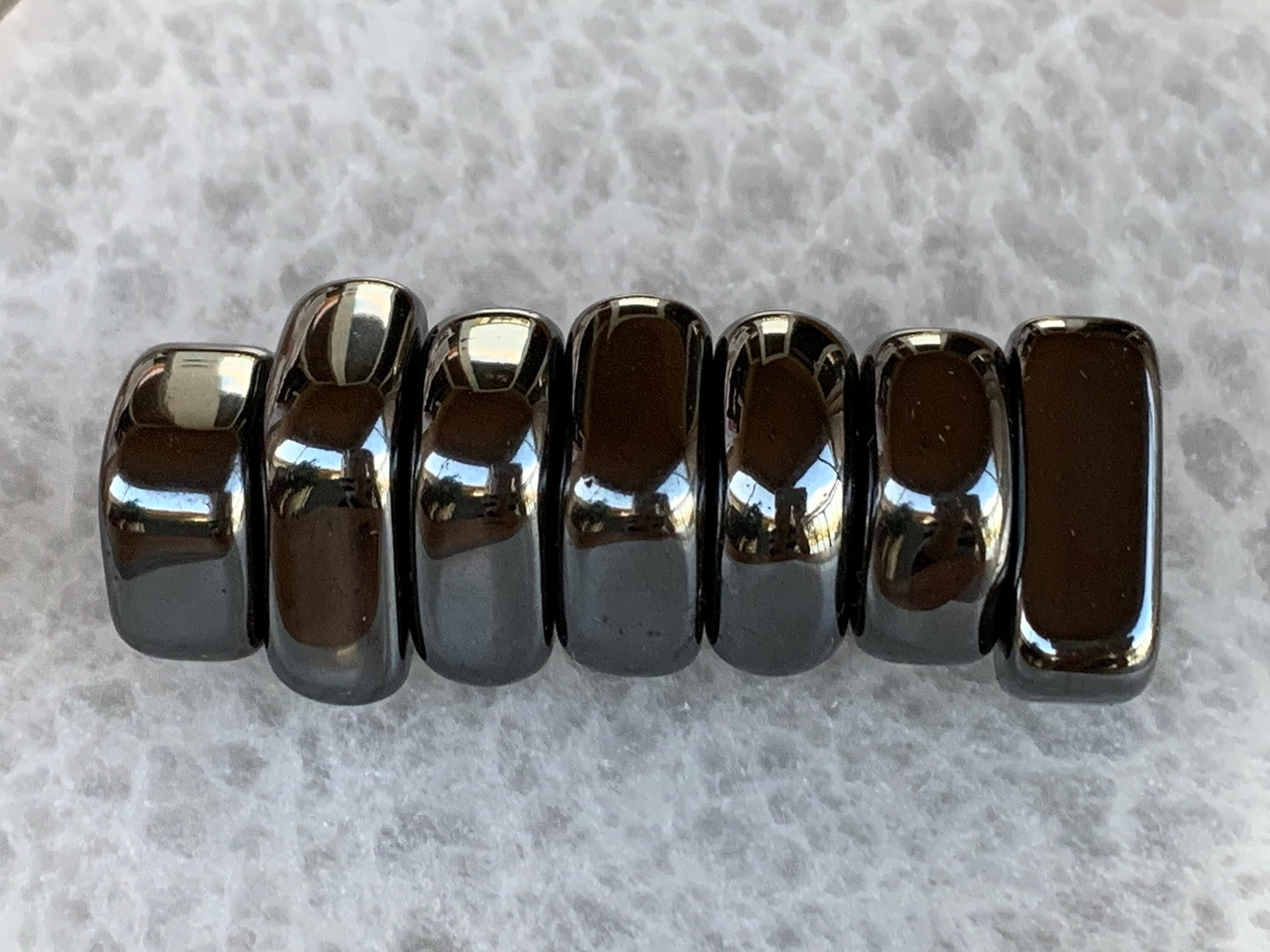 GAF TREASURES grade A magnetic hematite rocks for display and practice.