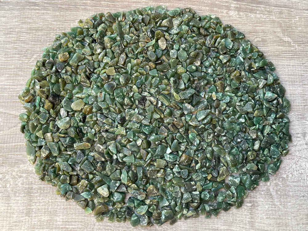 GAF TREASURES irregular green aventurine chips for creative projects
