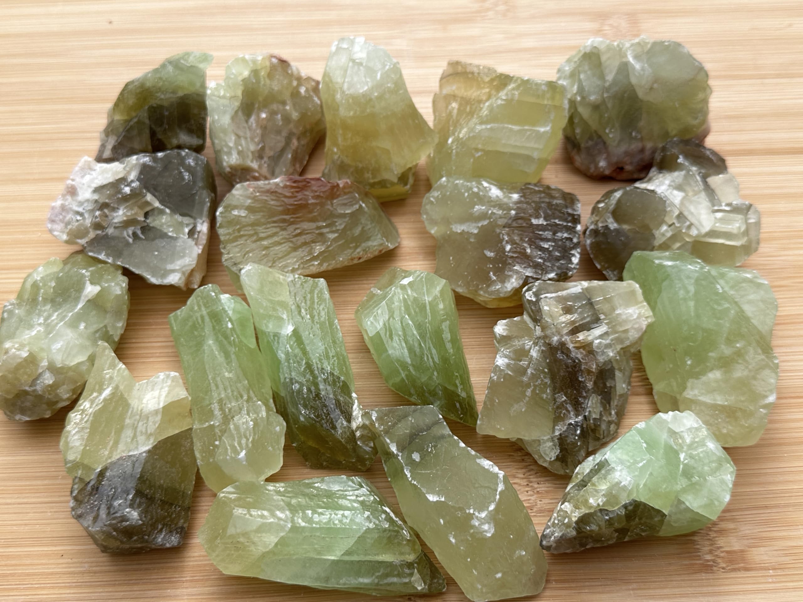 GAF TREASURES green calcite rough with natural finish ready for polishing