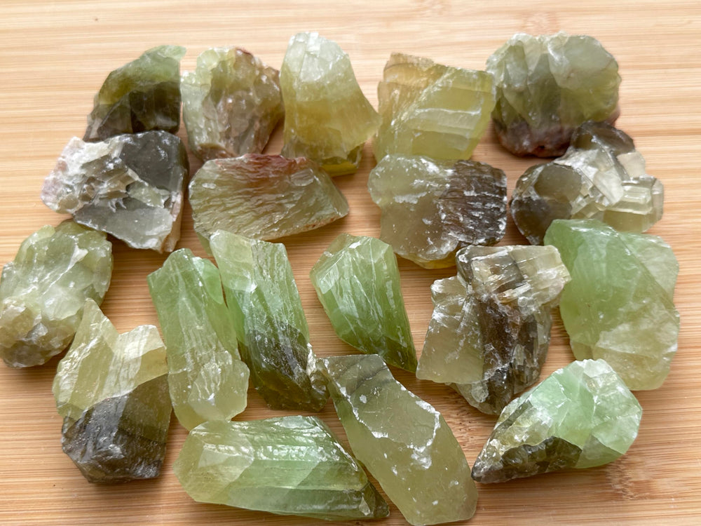 GAF TREASURES green calcite rough with natural finish ready for polishing