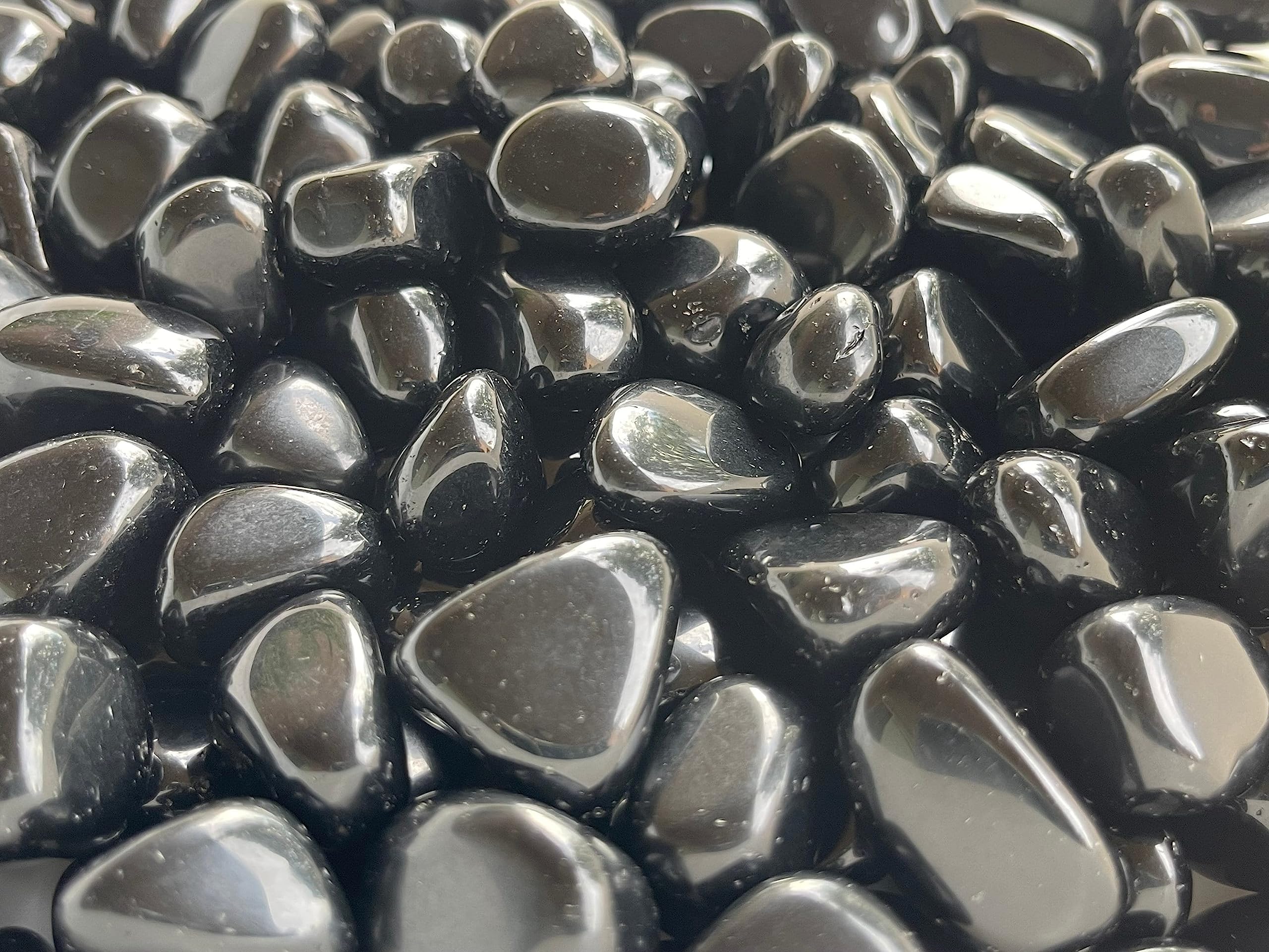 GAF Treasures half-pound bag of black obsidian stones for crystal healing rituals.