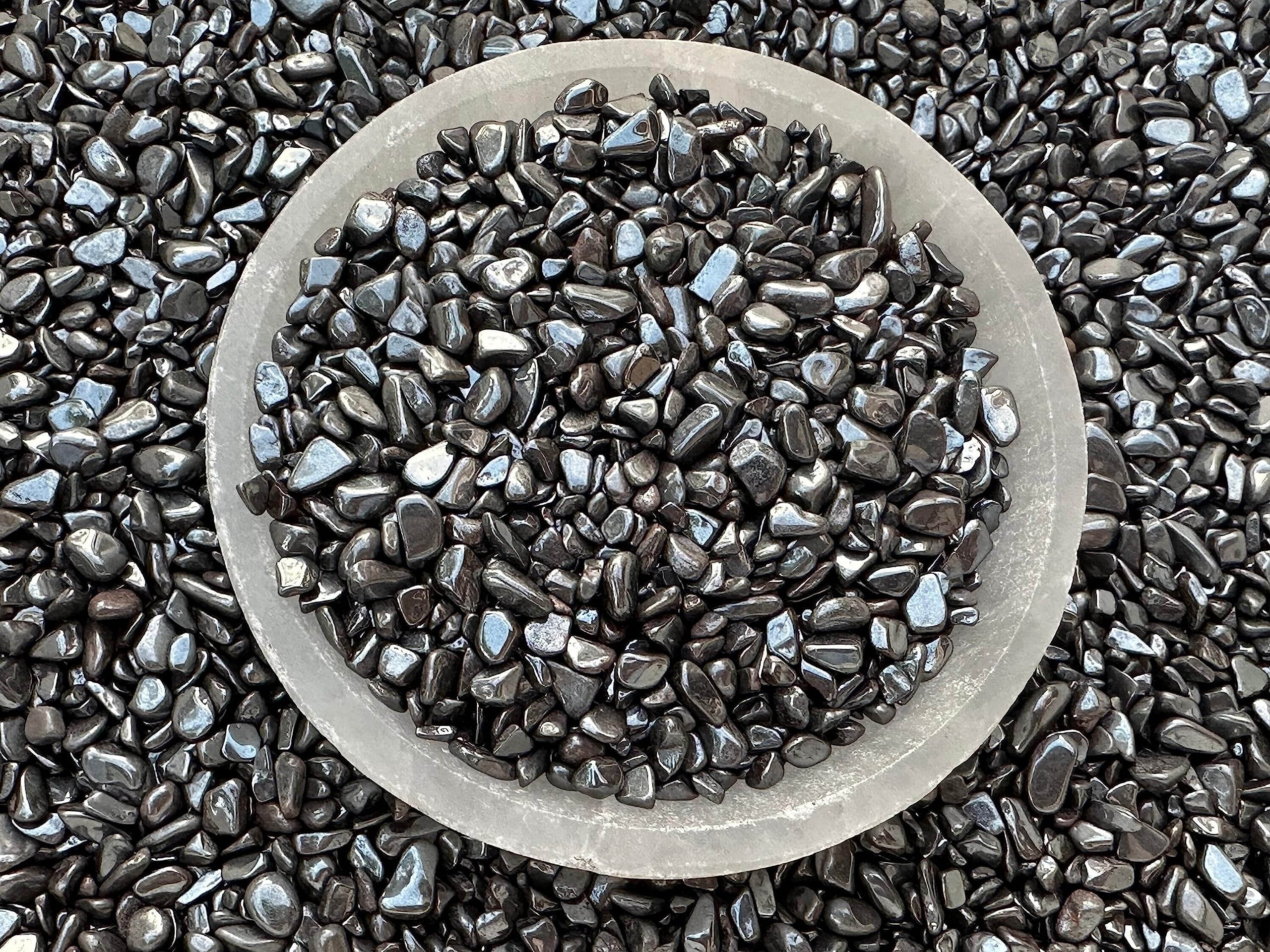 GAF TREASURES hematite chips for art and mixed-media design projects.
