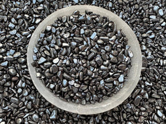 GAF TREASURES hematite chips for art and mixed-media design projects.