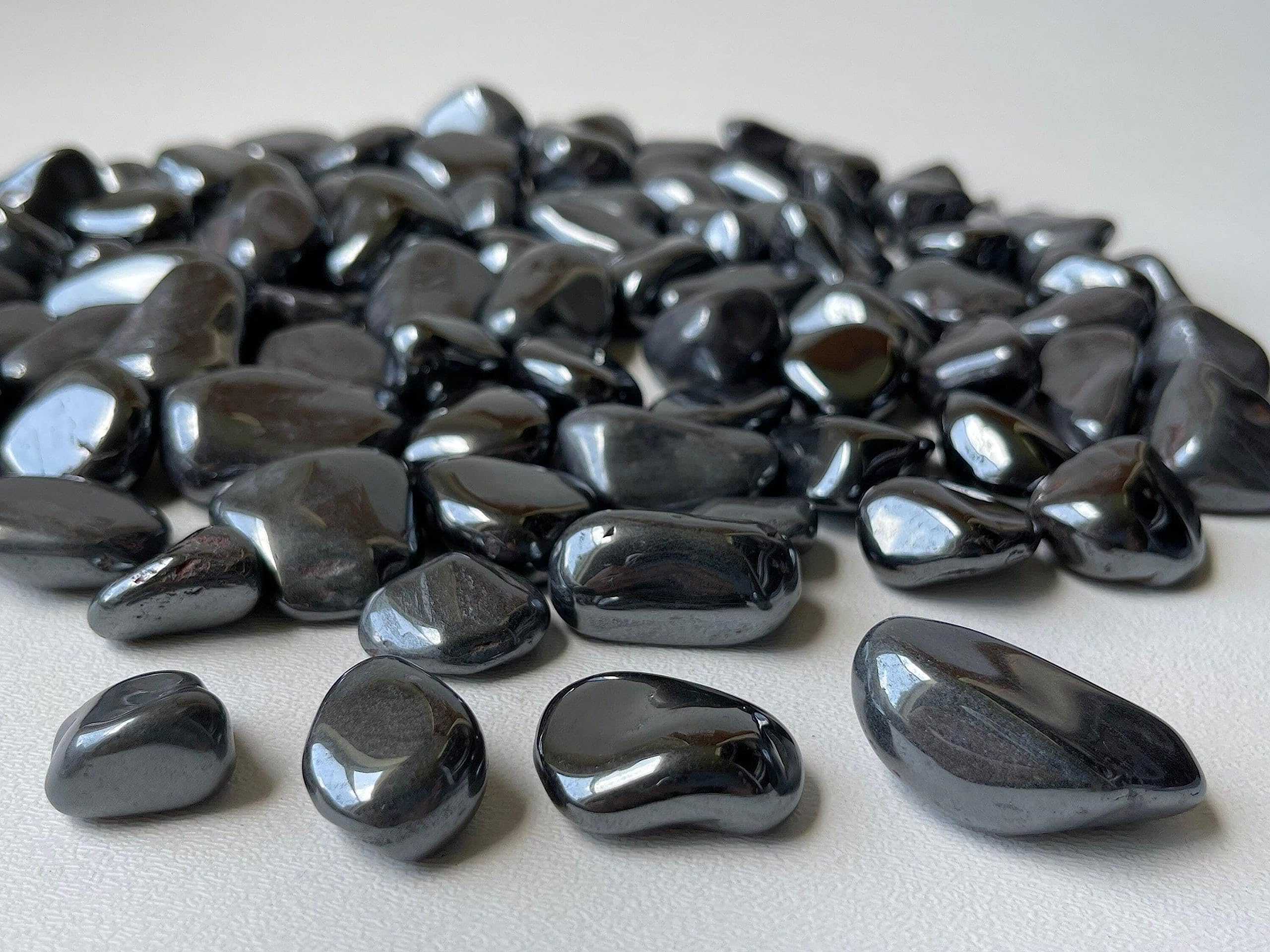 GAF TREASURES hematite polished rocks display smooth finish suitable for decorative displays