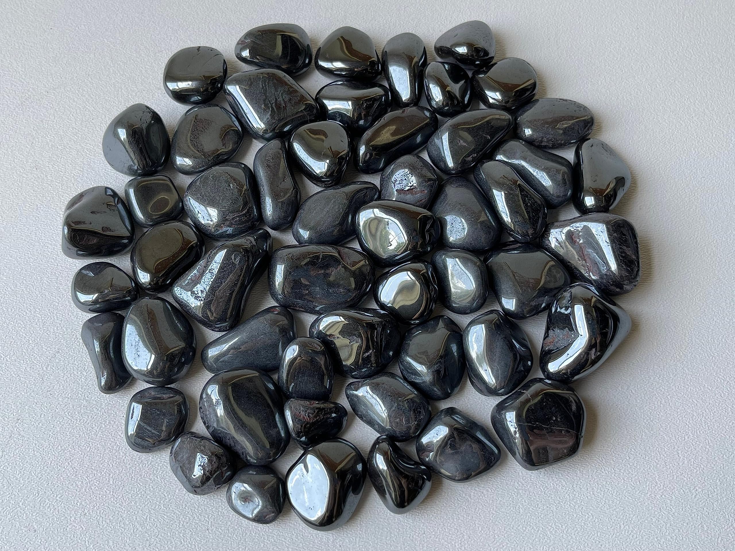 GAF TREASURES hematite stones artful display highlighting natural variation