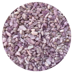 GAF Treasures Kunzite chips 5mm-12mm, ideal for jewelry design and resin art.