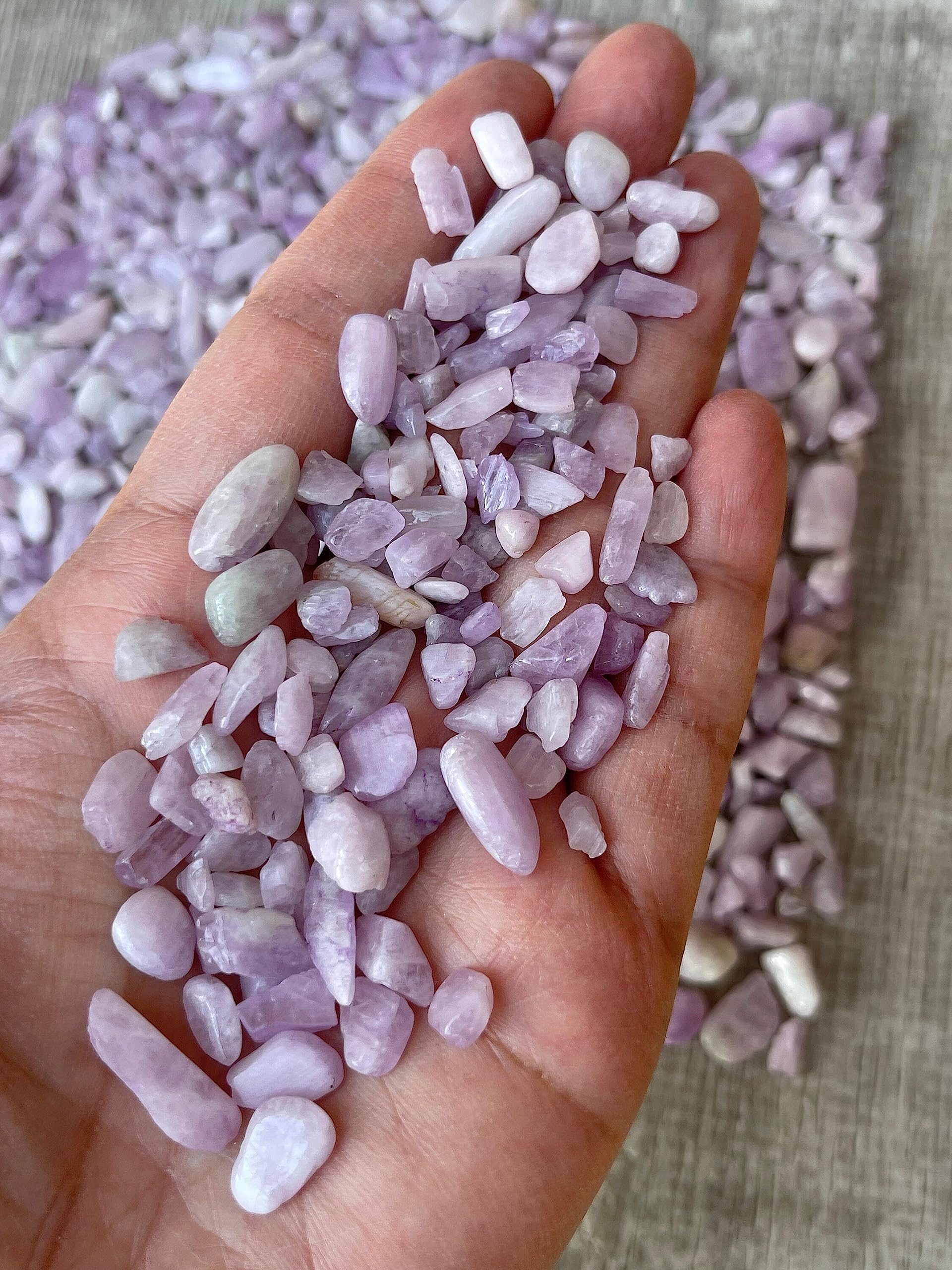 GAF TREASURES Kunzite chips ideal for gemstone trees and displays.